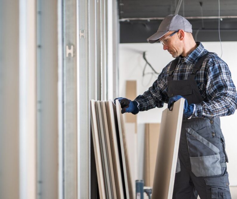 Interiors Finishing Contractor Selecting Drywall Panels